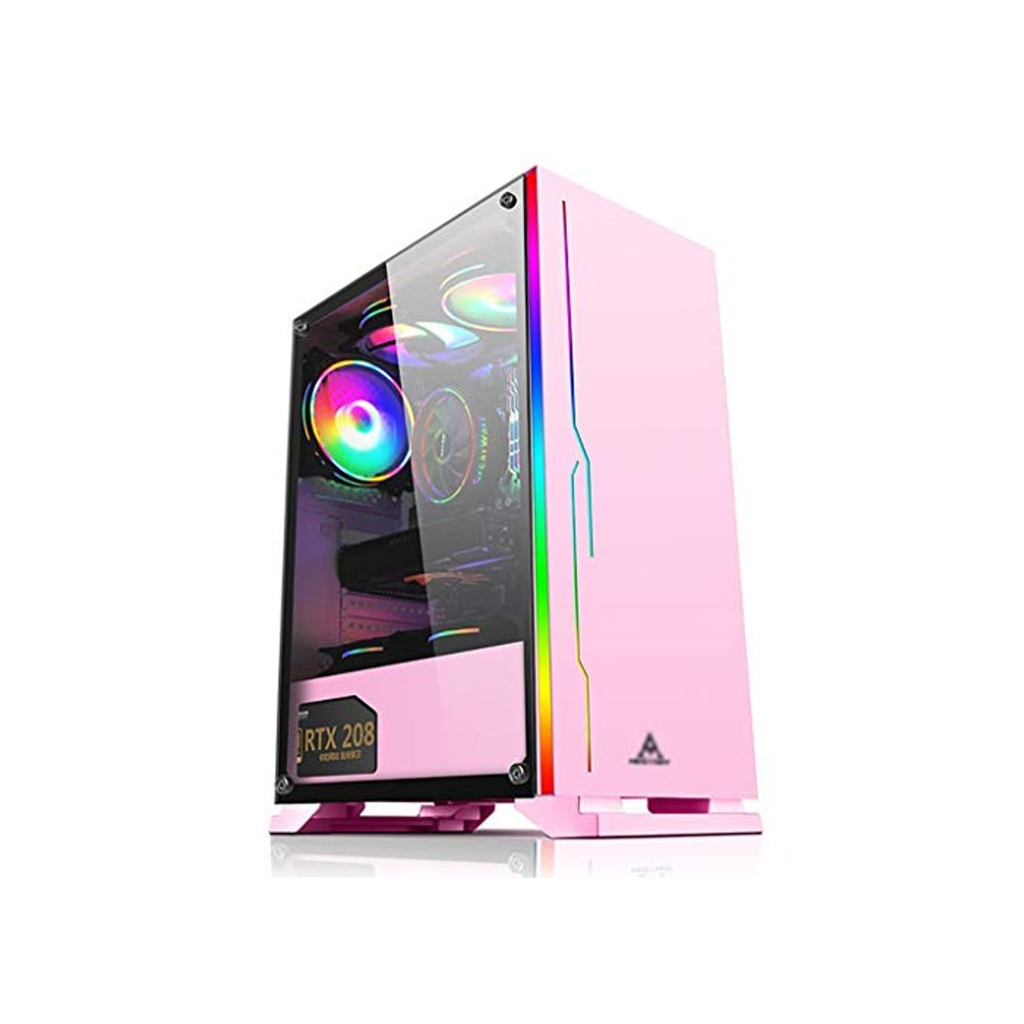 Product HDYD Caso Juego Rosa, Semitorre For Juegos De PC Case ATX