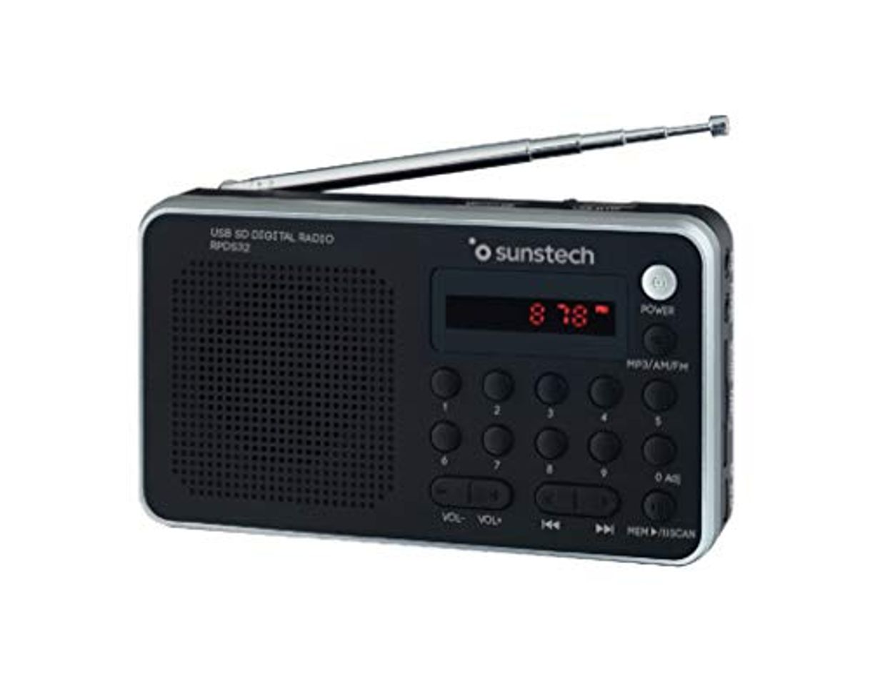 Electrónica Sunstech RPDS32SL - Radio portátil digital