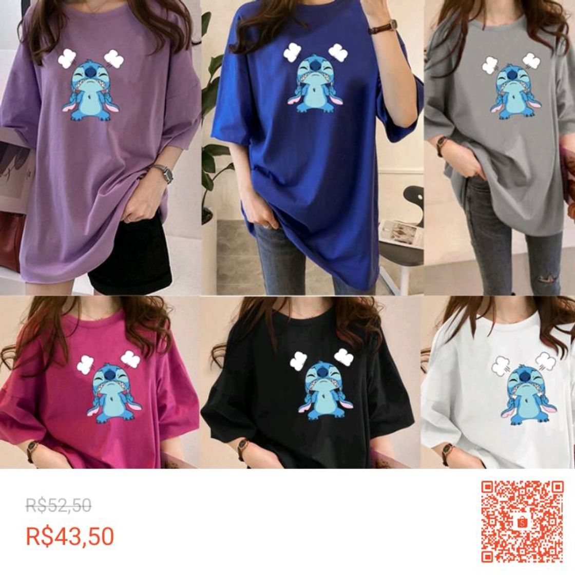 Moda Blusa do personagem Stitch