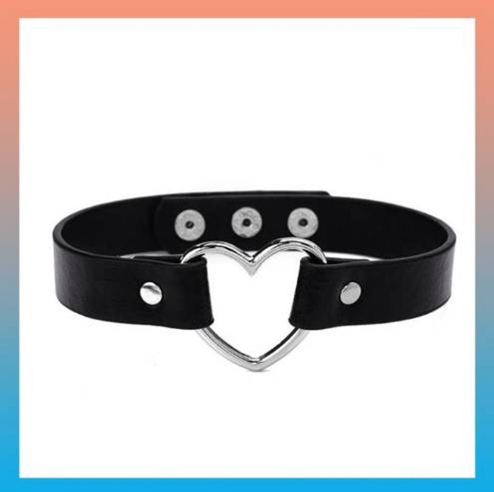 Fashion CHOKER DE CORAÇÃO EM COURO

