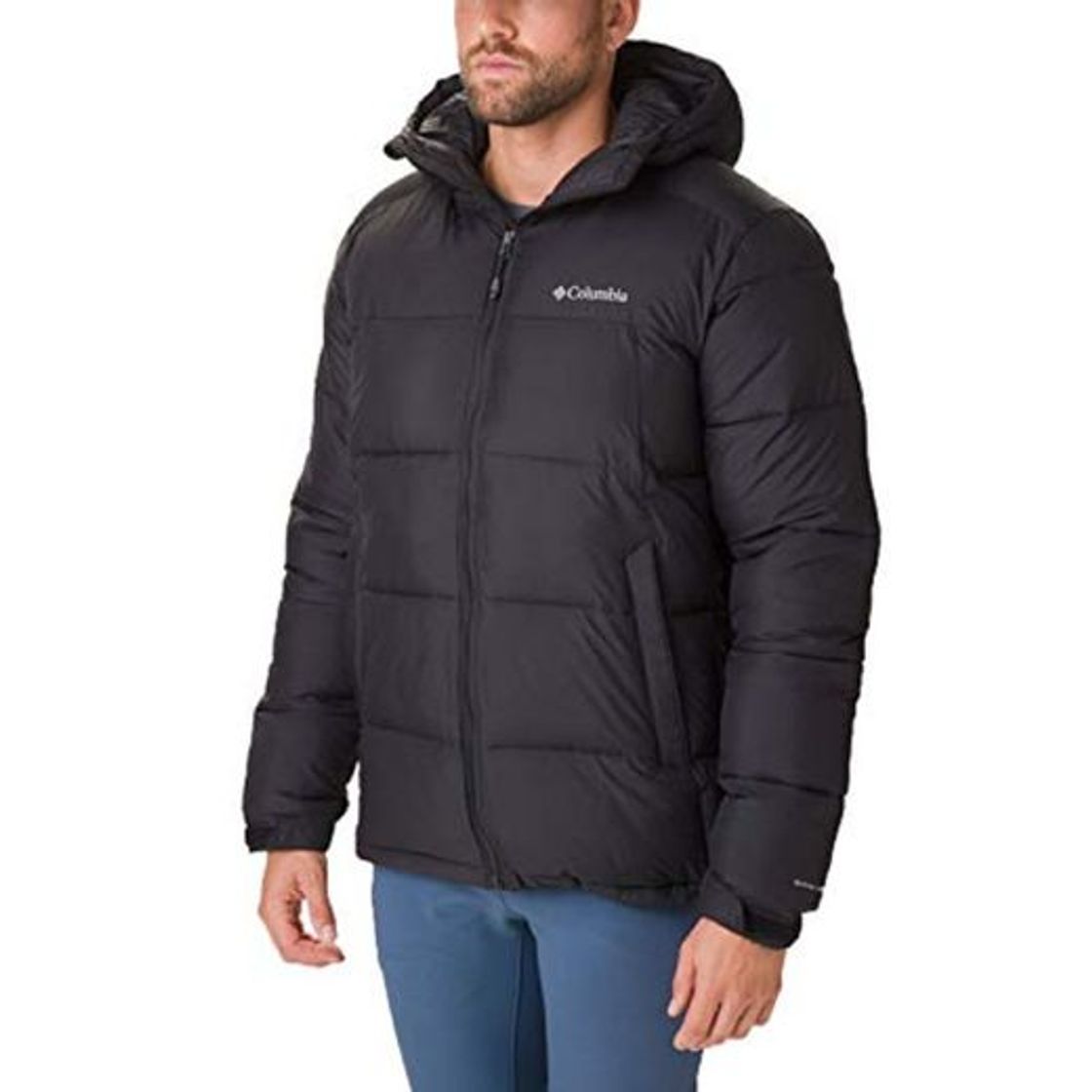 Fashion Columbia Pike Lake Chaqueta De Plumón con Capucha, Hombre, Negro