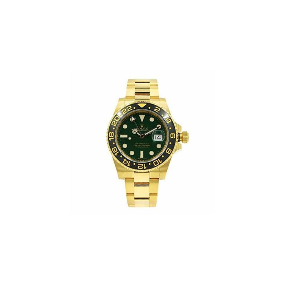 Fashion Rolex GMT Master II 'Anniversary Green' Reloj automático de Oro Amarillo 116718LN