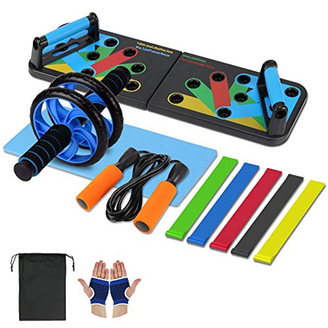 Fitness Aurorast Kit de Culturismo 4 Piezas-Gomas Elasticas Fitness