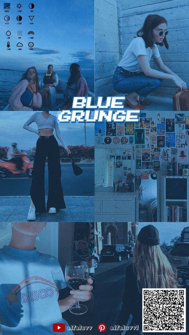 Fashion blue grunge 