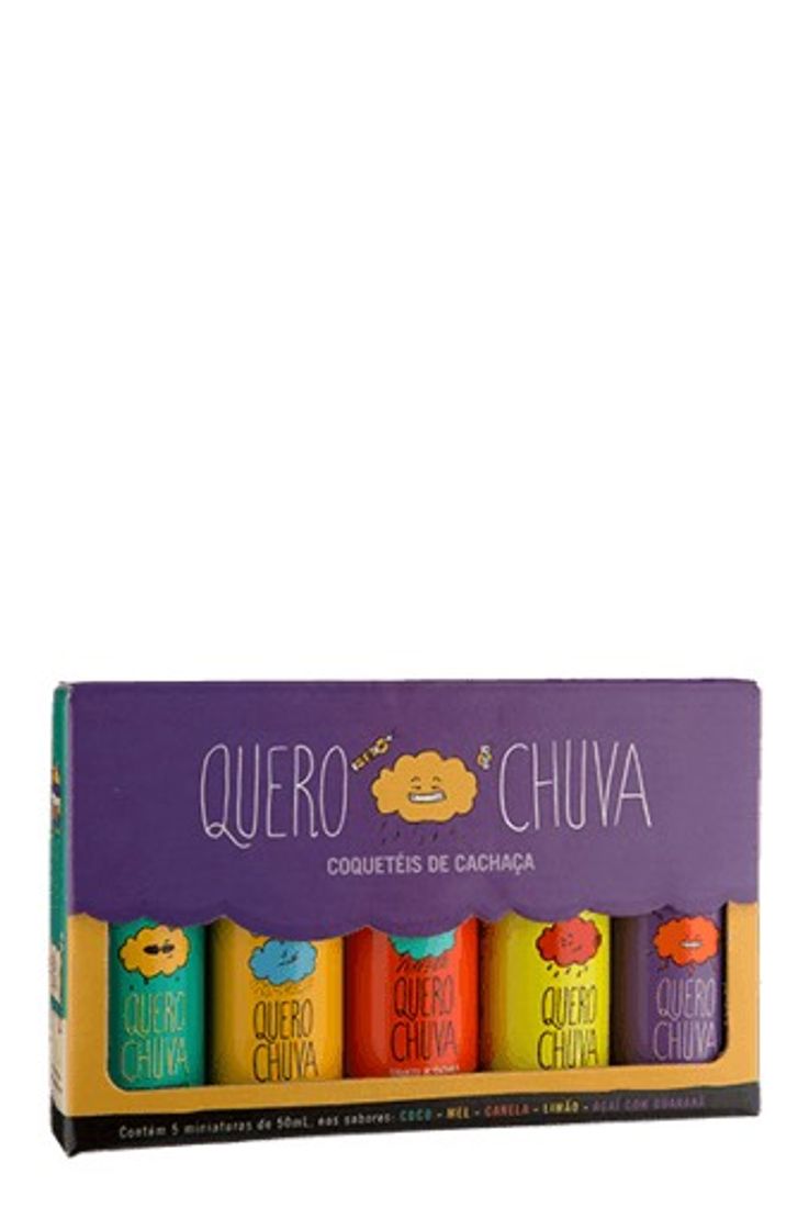 Fashion Kit quero chuva coquetel de cachaça -5 unidades de 50ml cada