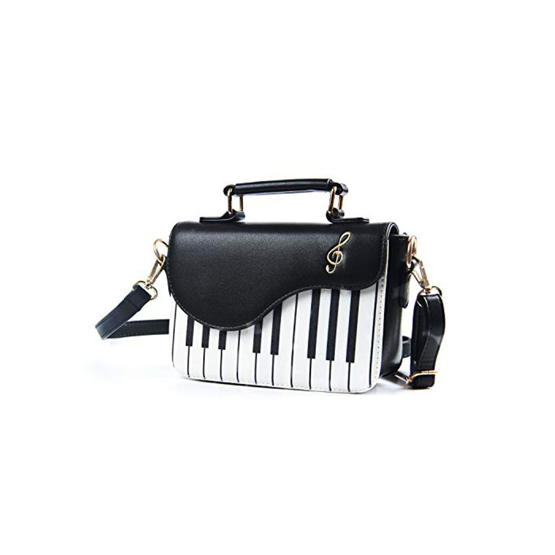 Fashion EVEOUT Las Señoras Con Estilo de Piano Patente Bolso Hombro