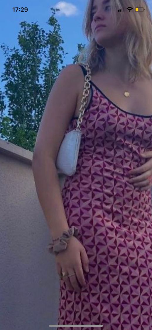 Bolso baguette blanco cadena