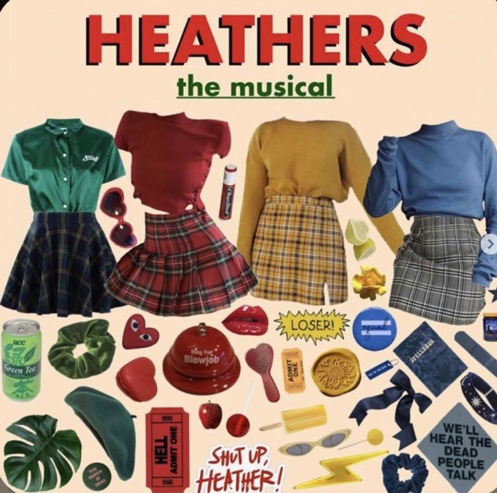 Fashion Roupas inspiradas no filme Heathers💚❤️💛💙