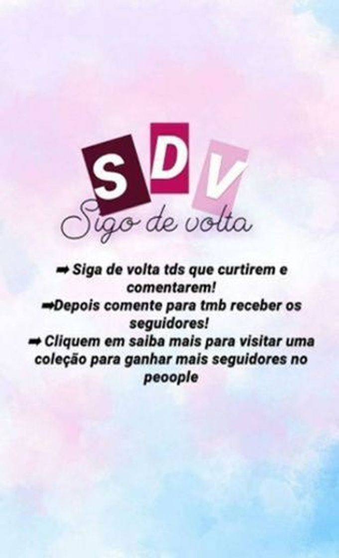 Moda Sdv | Sigo de Volta