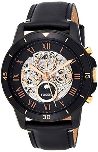 Fossil Men's Grant Sport ME3138 Black Leather Automatic Fashion Watch