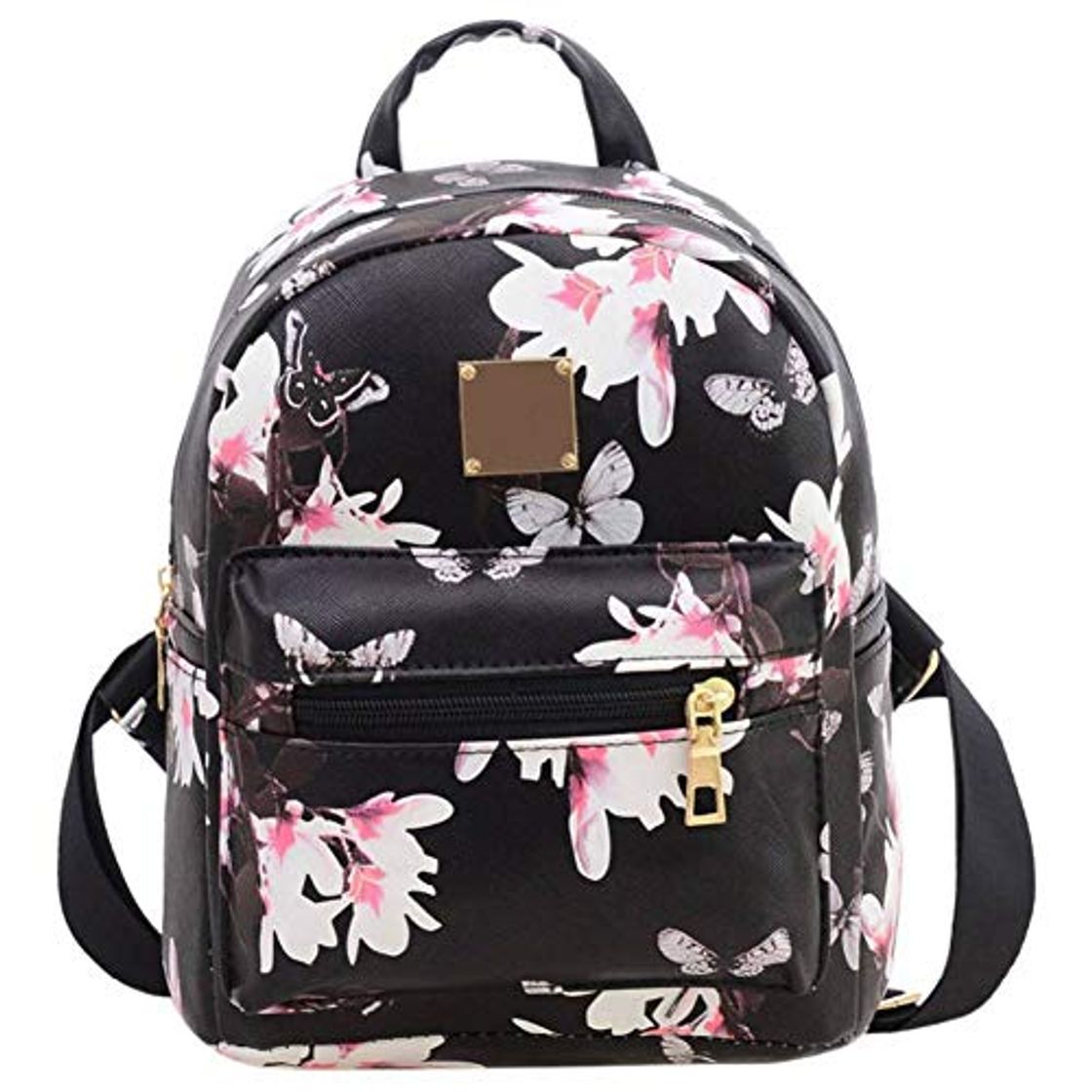 Social Moda De Impresión Floral De Las Mujeres Mochila De Cuero Mochilas Escolares para Adolescentes Dama Viajes Mochilas Pequeñas Mochila Feminina