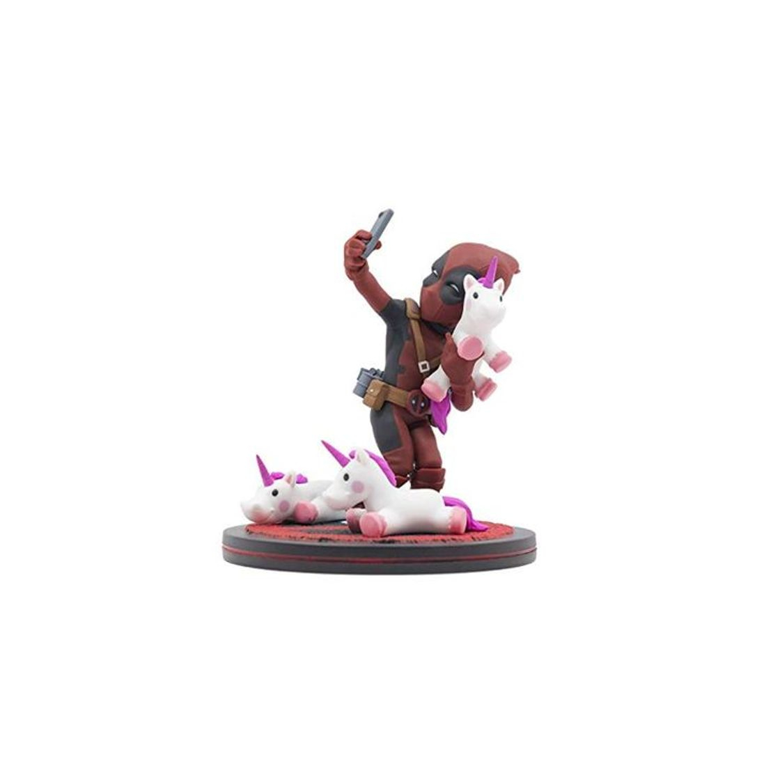 Producto Quantum Mechanix QMVL026 Deadpool #Unicornselfie Q-Fig Diorama con Unicornios