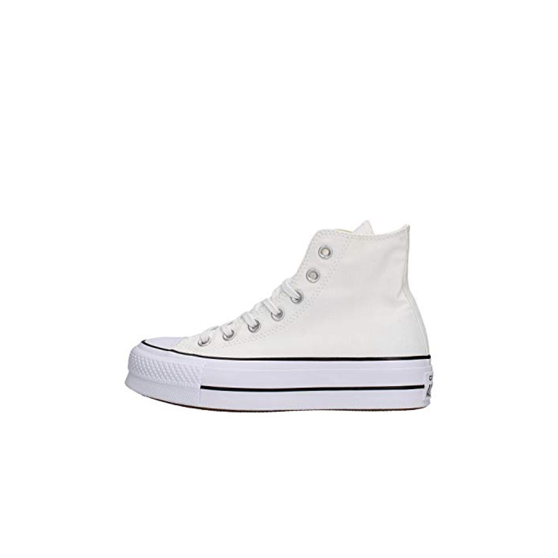 Moda Converse Chuck Taylor CTAS Lift Hi, Zapatillas para Niñas, Blanco