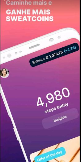 Sweatcoin caminha e ganha 