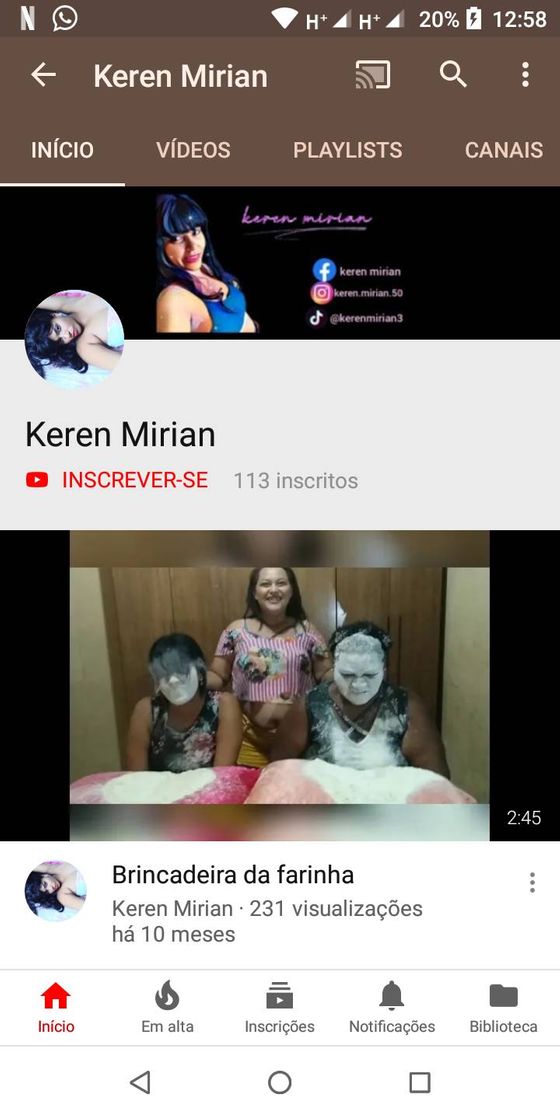 Moda Keren Mirian canal do YouTube