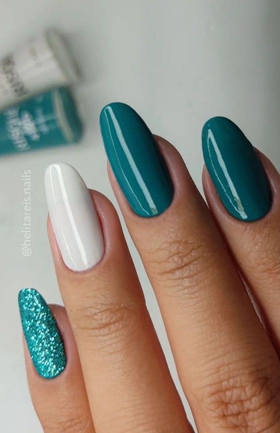 Social verde/branco/glitter