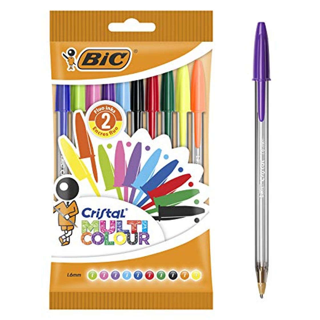 BIC Cristal Multicolour bolígrafos Punta Ancha