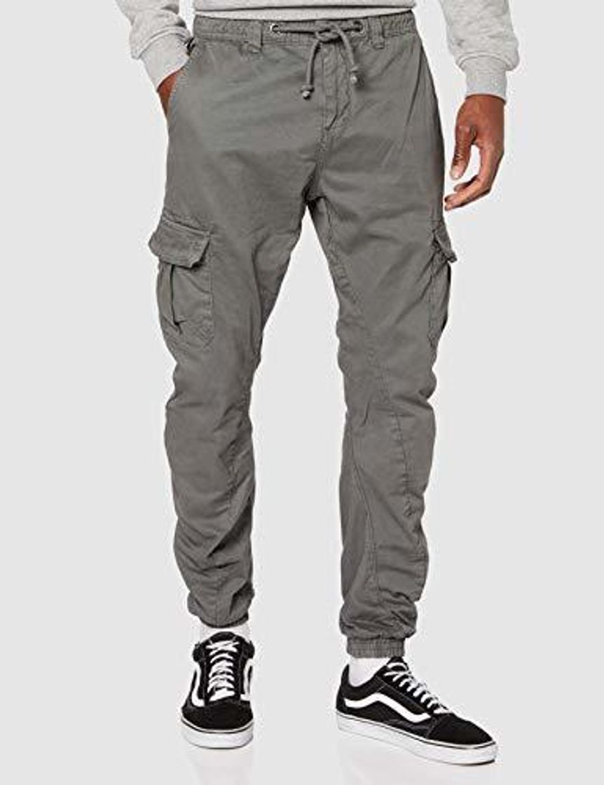 Fashion Urban Classics Cargo Jogging Pants, Pantalones para Hombre, Gris