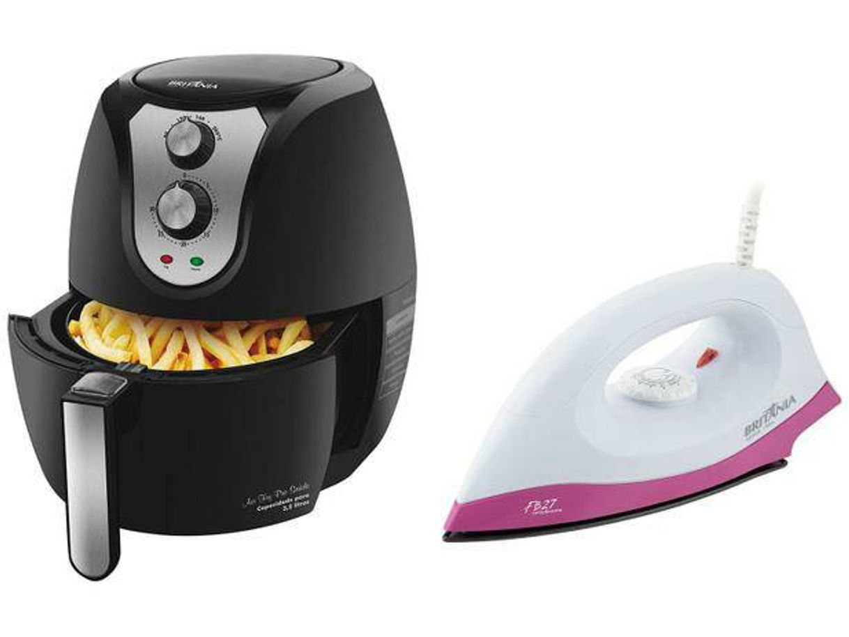 Moda Fritadeira Elétrica Sem Óleo/Air Fryer Britânia - Preta 3,2L