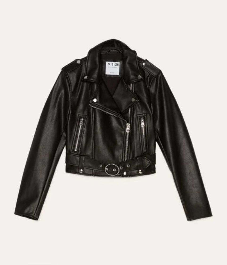 Fashion Casaco biker efeito pele - Mulher