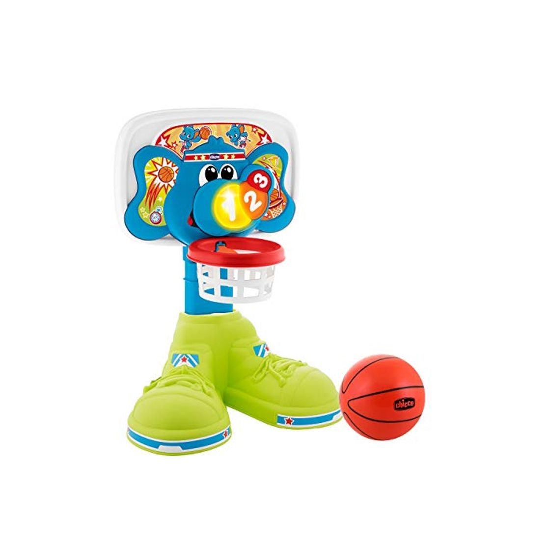 Producto Chicco Bascket 123 - Divertida canasta de baloncesto infantil con diferentes formas