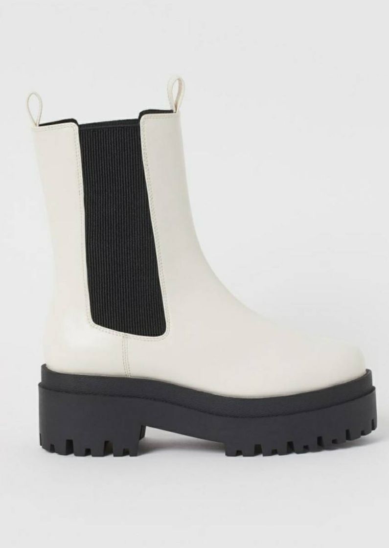 Moda Botas Chelsea com plataforma - Branco - SENHORA | H&M PT