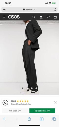 Pantalón negro ancho traje