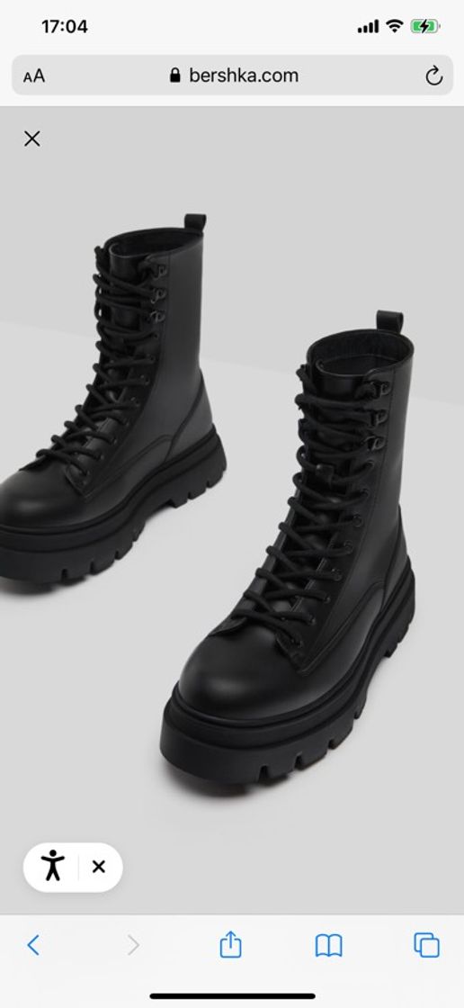 Social Botas negras cordones suela gruesa