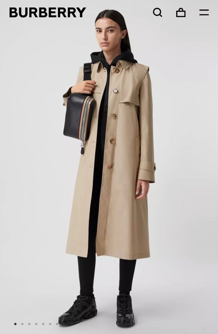 Moda Technical Cotton Gabardine Trench Coat in Soft Fawn