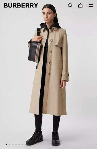 Technical Cotton Gabardine Trench Coat in Soft Fawn