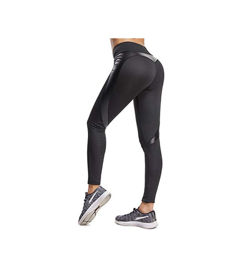 Fashion FITTOO Mallas Pantalones Deportivos Leggings Mujer Yoga de Alta Cintura Elásticos y Transpirables para Yoga Running Fitness con Gran Elásticos680 Negro M