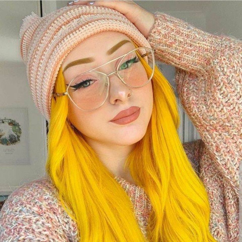 Moda Cabelo amarelo💛💛