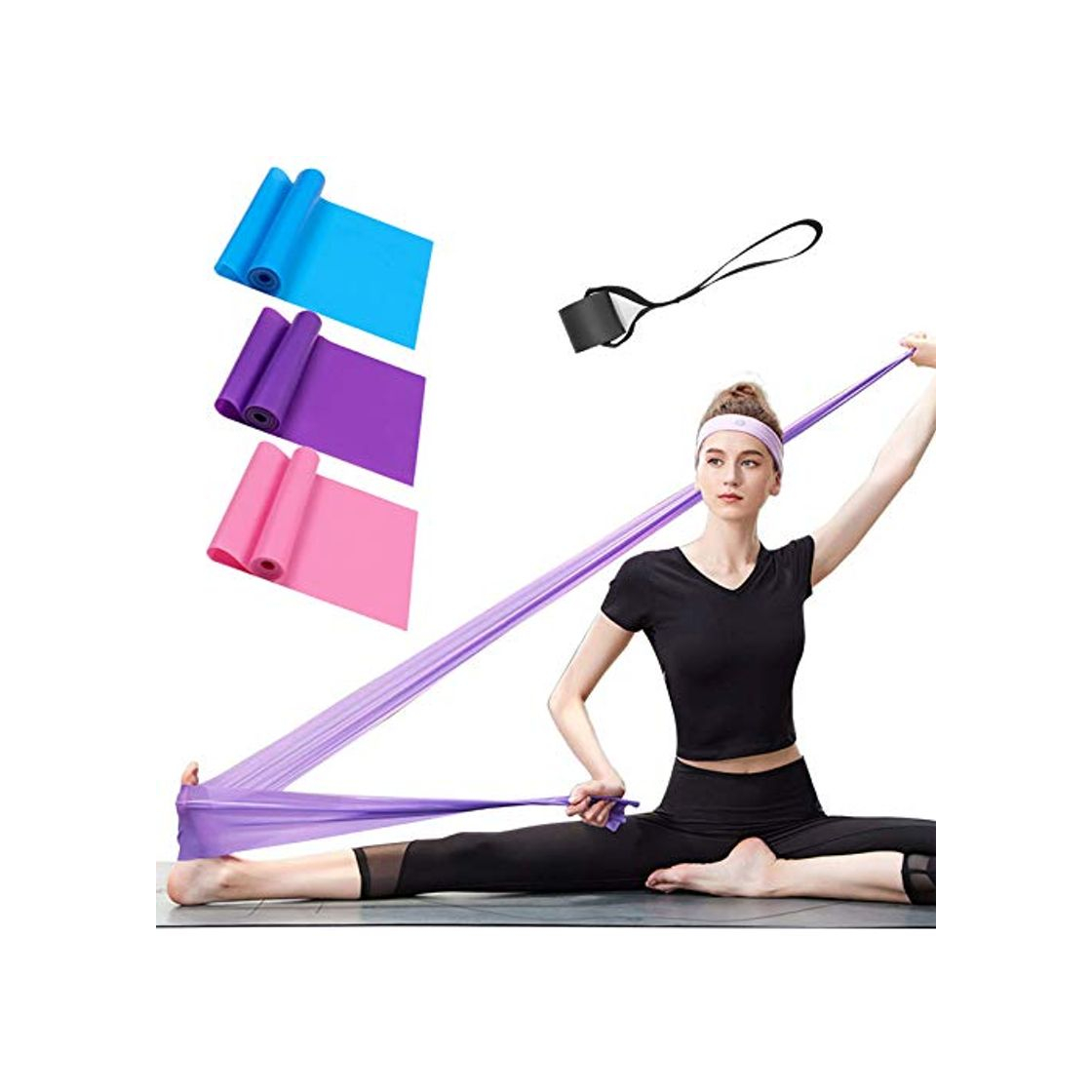 Product Bandas Elasticas Fitness 3 Piezas Resistencia Bandas de Ejercicios para Yoga