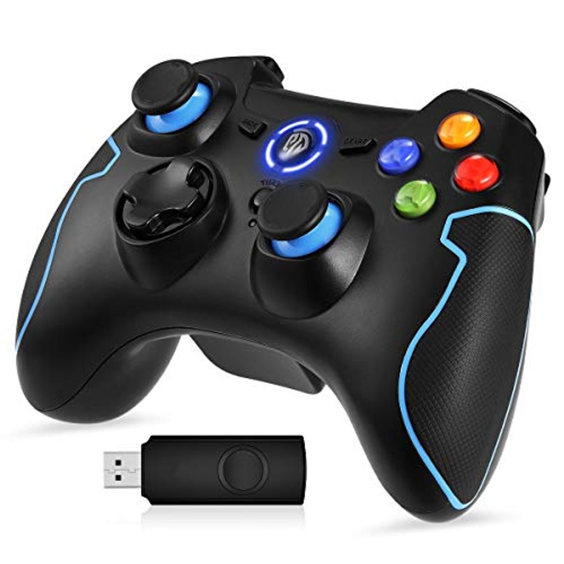 EasySMX Mando para PC, [Regalos para Padre] Mando Inalámbrico PS3 Gamepad Wireless