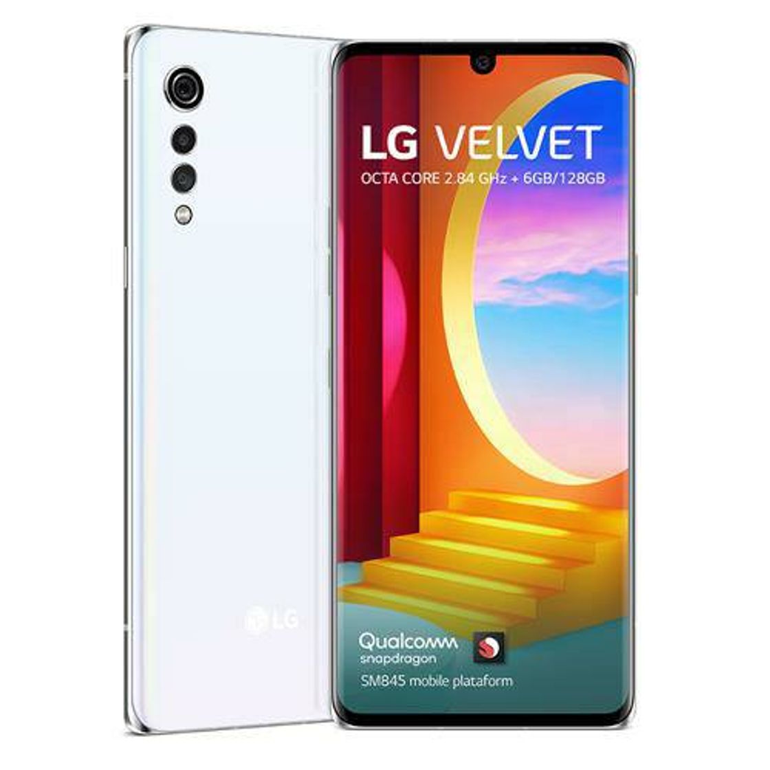 Moda Smartphone LG Velvet Aurora White 128GB, 6GB RAM, 