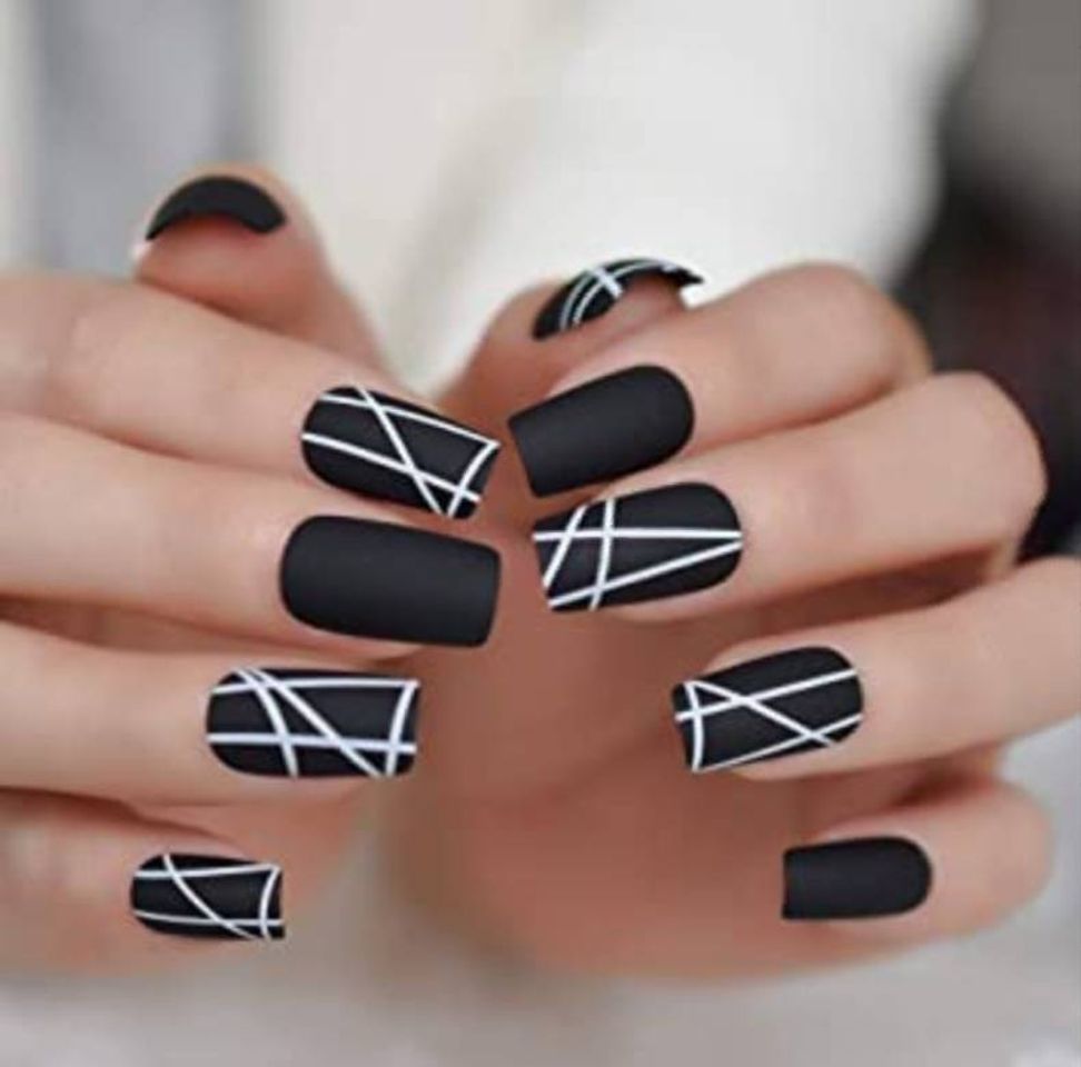 Fashion Uñas color negro💅🖤