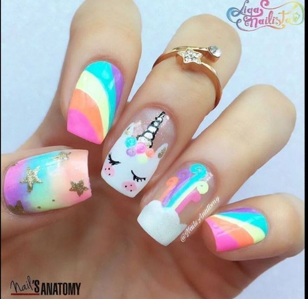 Moda Uñas diseño unicornio 💅🦄💕