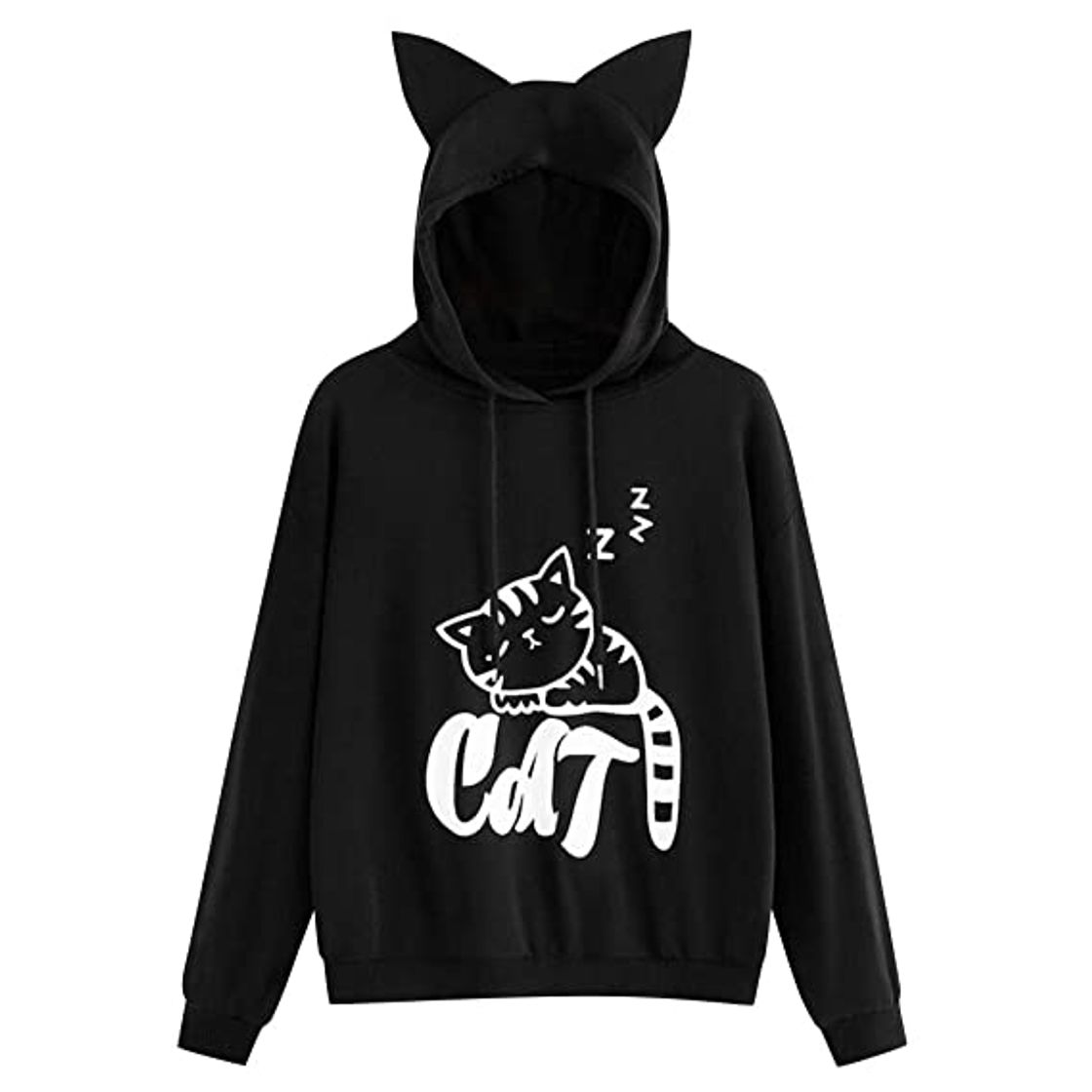 Lugar Lenfesh Sudadera con Orejas de Gato Casual Manga Larga Kawaii Sudaderas Adolescentes