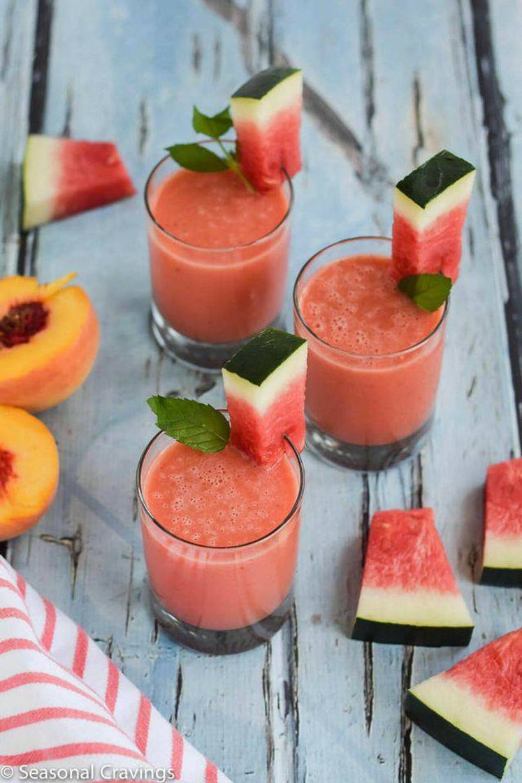 Moda Smoothie de melancia com pêssego 🍉🍑