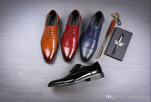 Zapatos de diseño Formal de Oxford for los Hombres del Cuero de