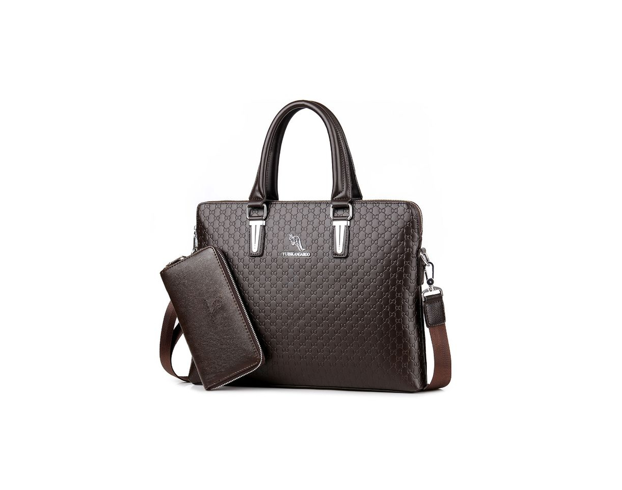 Fashion RSZHHL maletín Bolsa de Couro do plutônio do cavalo louco Dos Homens do Vintage Bolsa de negócios computador portátil Sacos de Ombro Das Mulheres sólido Grande Masculino Tote marrom  Brown