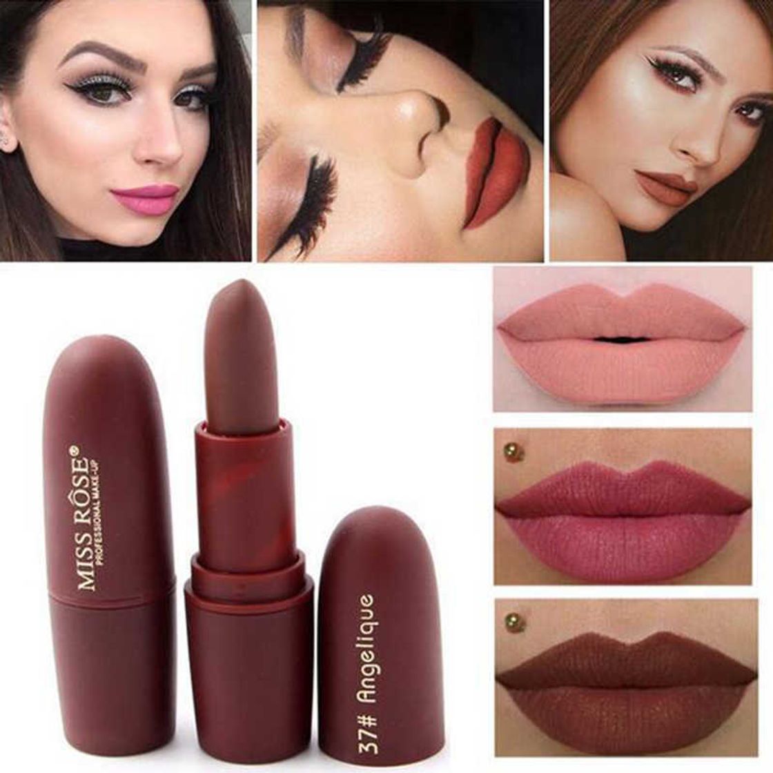 Social HaiQianXin Mate Lápices Labiales Maquillaje Pigmentos Cosméticos de Color Desnudo Hidratante Sexy
