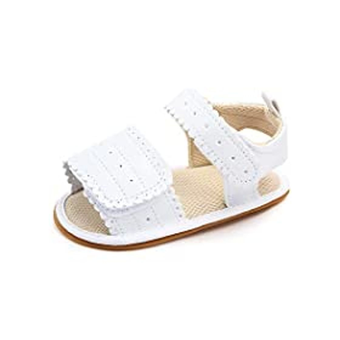 Product Sandalias Bebe Niña Verano Zapatos Recién Nacido Plano Antideslizante Blanco 12