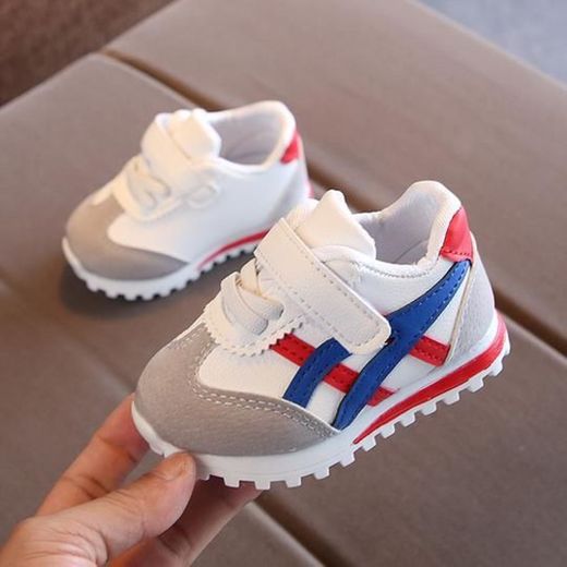 Zapatos sneakers para bebés, de cuero sintético blanco blanco Talla