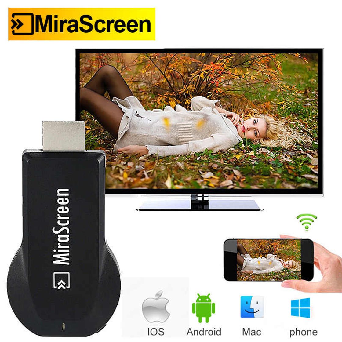 Products Wireless WiFi Display Dongle HDMI, Miracast HDMI Dongle, Receptor de Pantalla WiFi