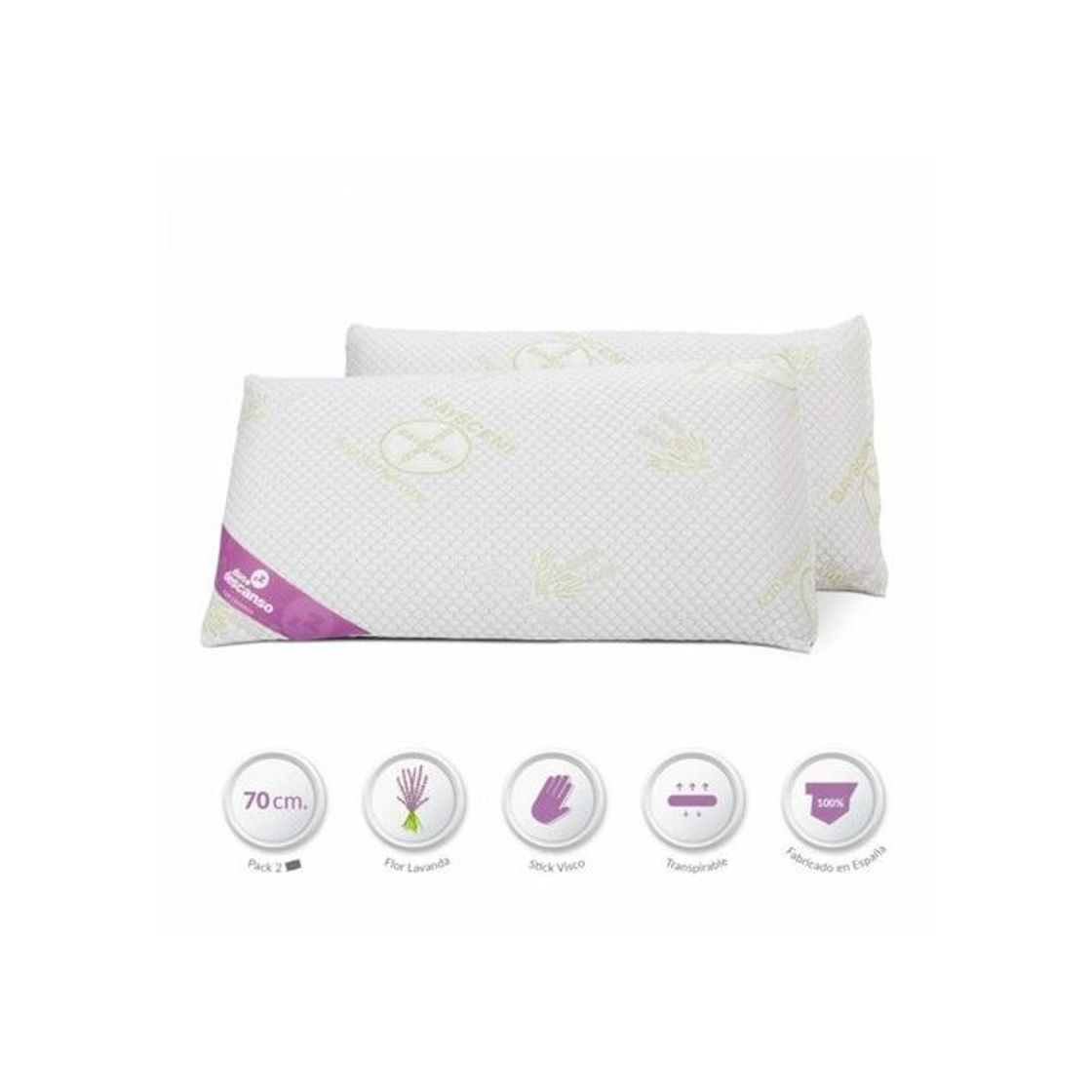 Producto ZZ DON DESCANSO Pack 2 Almohadas Aloe Vera con Copos Viscoelástica