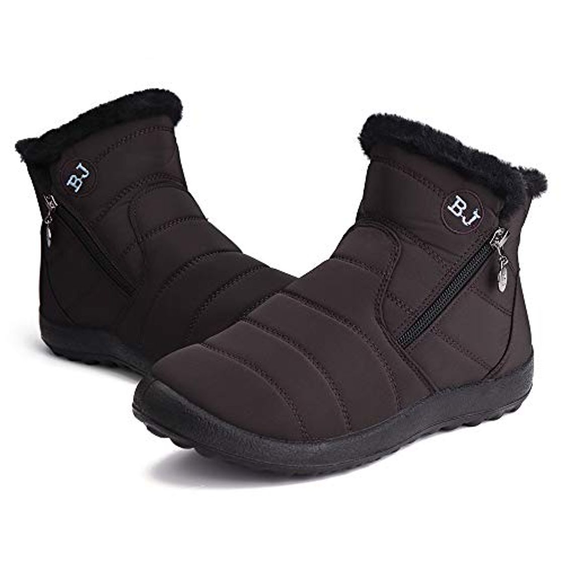 Moda gracosy Botas de Mujer 2020 Otoño Invierno Goma Encaje Forro de Piel Punta Redonda Botas de Nieve Zapatos de Trabajo Formal Calzado Antideslizante Ligero Botines Que Caminan