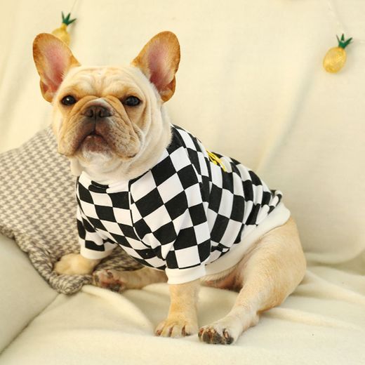 GOUSHENG-Costumes Mascotas Vestidos Ropa para Perros con Estampado Invierno Bulldog Francés Ropa