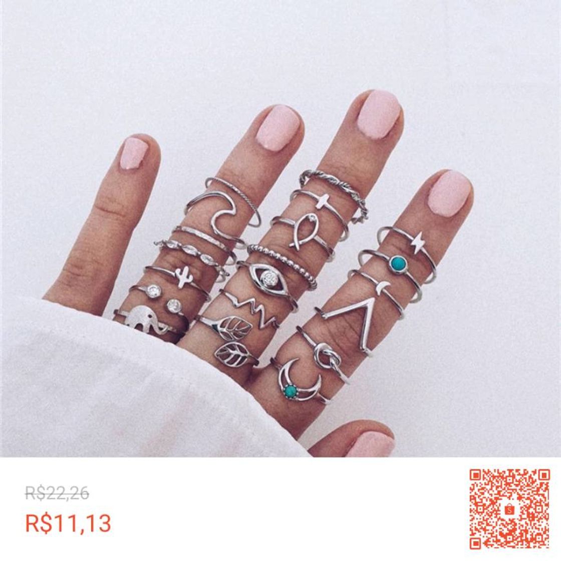 Social Conjunto de anéis 💅🏼