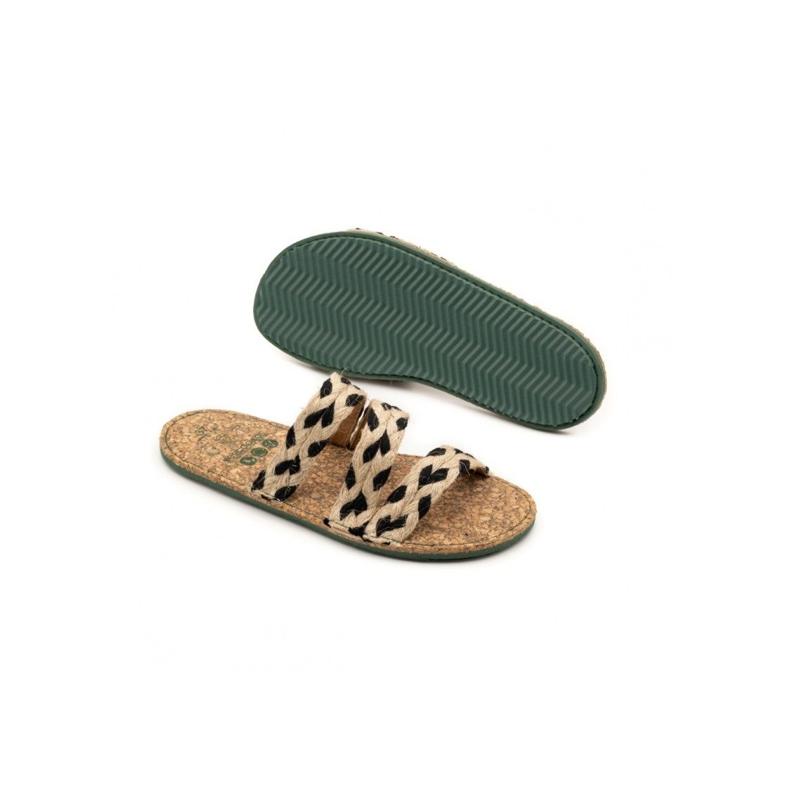 Social SANDALIA RECICLADA DE CORCHO Y YUTE NEGRA